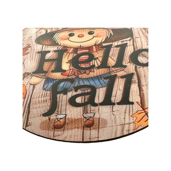 Fall Scarecrow Wreath Making Kit | Hello Fall Sign Leaves & Coordinating Ribbons - Picture 3 of 7